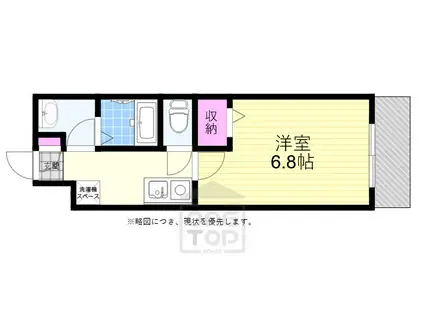 シェルメゾン優(1K/2階)の間取り写真