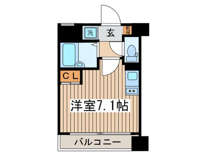 レジディア三越前(ワンルーム/3階)の間取り写真