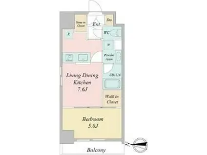 MELIV岐阜駅前(1DK/2階)の間取り写真