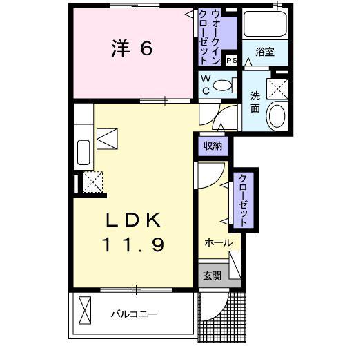 フェアリータウン(1LDK/1階)の間取り写真