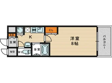 AXIS LIFE 大阪城北(1K/6階)の間取り写真