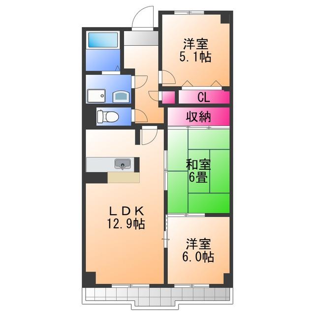 プルミエールI(3LDK/2階)の間取り写真