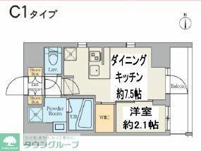 クレストコート東日暮里(1DK/3階)の間取り写真