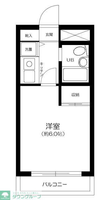 ジョイフル常盤台第三(1K/3階)の間取り写真