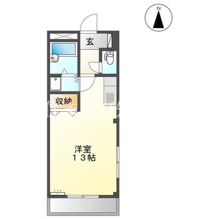 ハイム ホンバヤシ(ワンルーム/1階)の間取り写真