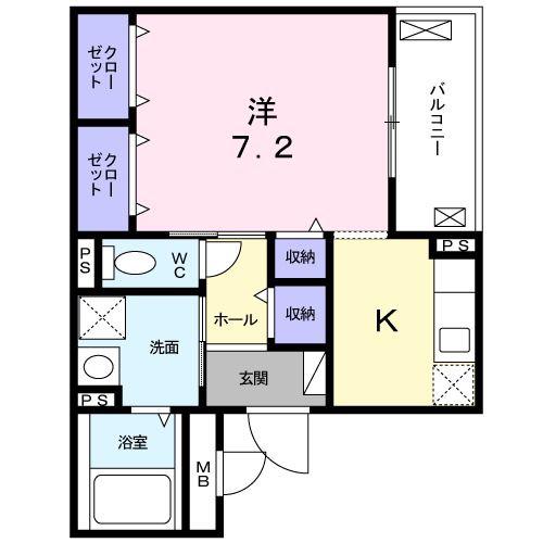 グレイスKIKKAWA(1K/2階)の間取り写真