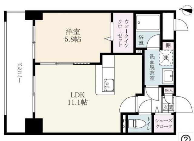 SOPHIA21堀川(1LDK/9階)の間取り写真