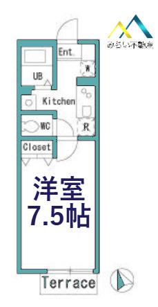 コンフォール常盤台(1K/1階)の間取り写真