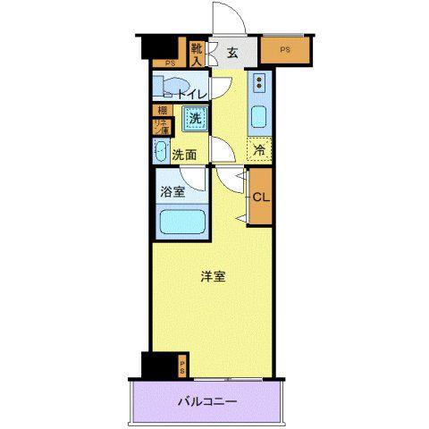 スカイコート押上第3(1K/4階)の間取り写真