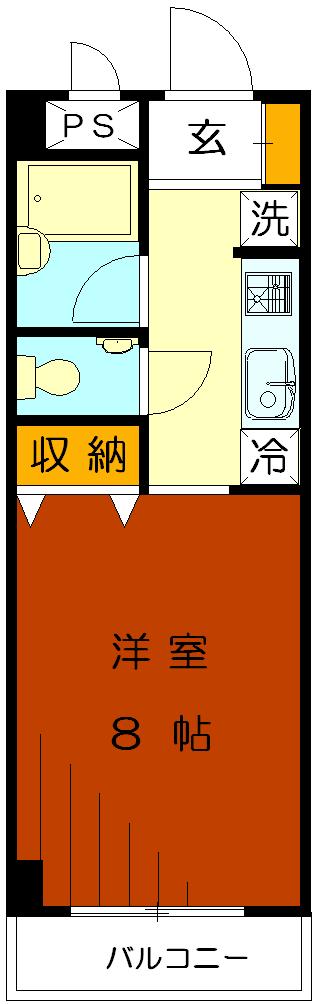 プレジ・K(1K/2階)の間取り写真