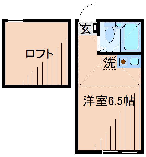 ユナイト駒岡エドサリバン(ワンルーム/2階)の間取り写真