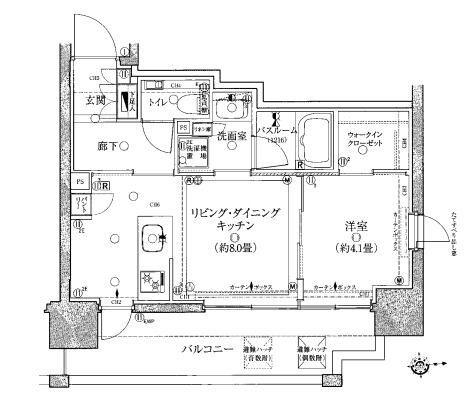 クリオラベルヴィ新御徒町(1LDK/7階)の間取り写真