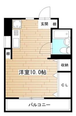 川口昭和ビル(ワンルーム/4階)の間取り写真