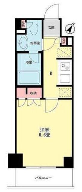 コスモリード目黒学芸大学イースト(1K/3階)の間取り写真