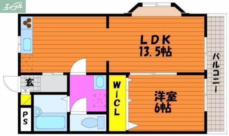 GRECIAN グリーシャン(1LDK/3階)の間取り写真