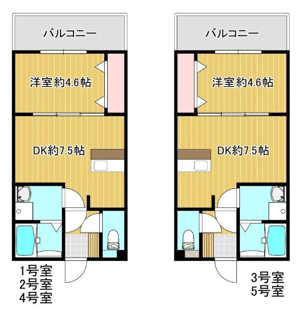 GPLUSI(1DK/1階)の間取り写真