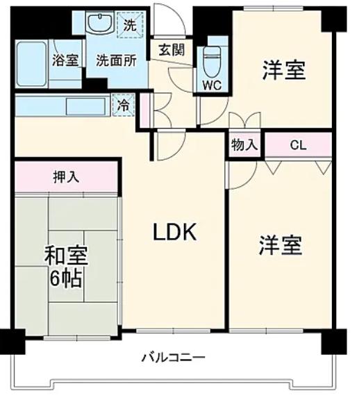 コムズ21豊中(3LDK/2階)の間取り写真