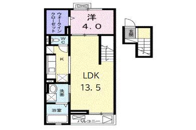 フェア グレイス(1LDK/4階)の間取り写真