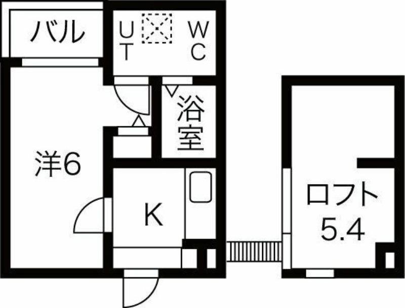 VIVACE(1K/1階)の間取り写真