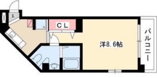 アメニティ吹上(1K/10階)の間取り写真