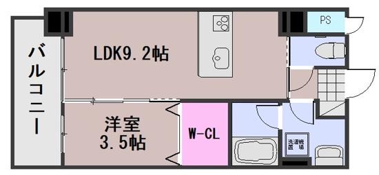 スカイガーデン春日町(1LDK/6階)の間取り写真
