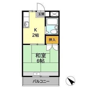 レイクグリーン三好 A棟(1K/1階)の間取り写真