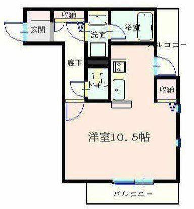 T.S.COURT(ワンルーム/3階)の間取り写真