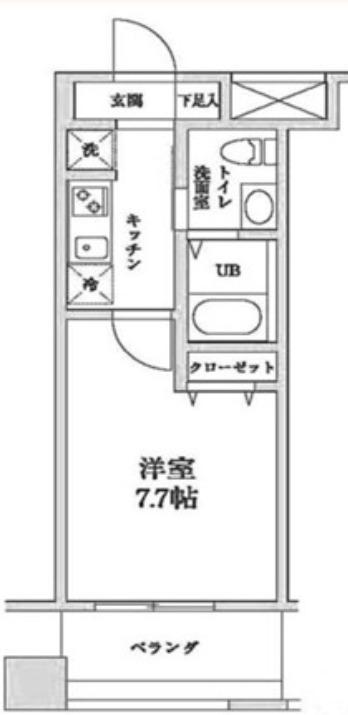 サンレンハイム(1K/7階)の間取り写真