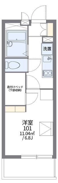 レオパレス鹿沼台LA1(1K/2階)の間取り写真