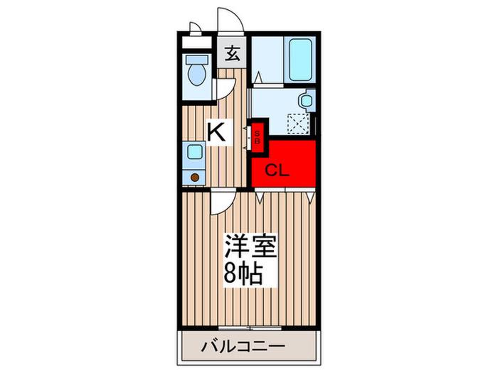 プランドールネスト(1K/3階)の間取り写真