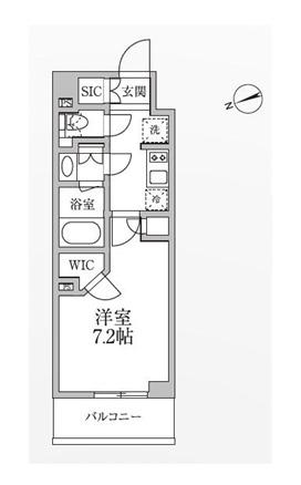 レジディア新御徒町II(1K/5階)の間取り写真