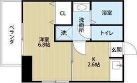 プリミエール小牧新町(1K/1階)の間取り写真