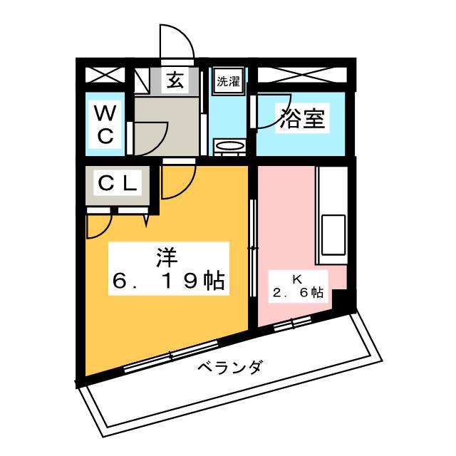 メゾンAMK(1K/3階)の間取り写真