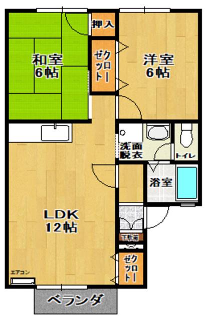 メゾン・ド・ビューラ-(2LDK/2階)の間取り写真