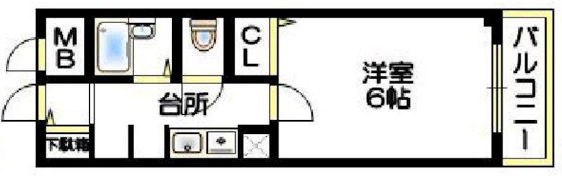 エミネンス(1K/3階)の間取り写真