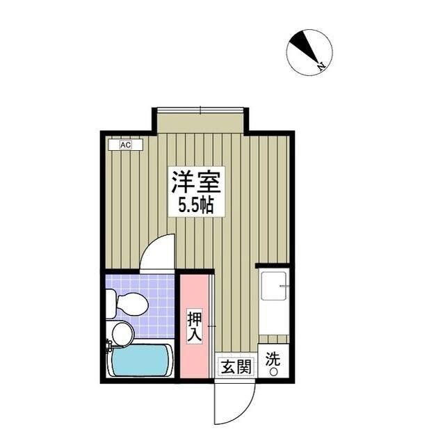 プチメゾンK(ワンルーム/2階)の間取り写真
