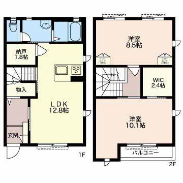 サンジュ(2LDK/1階)の間取り写真
