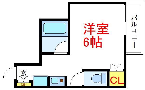 三祥ビル(ワンルーム/3階)の間取り写真