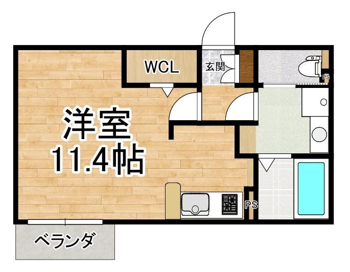 CASAA OTSUKYO(ワンルーム/3階)の間取り写真