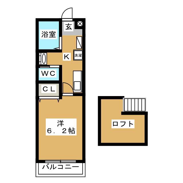 ALBICOCCO(1K/2階)の間取り写真