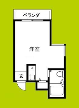 ベルメゾン豊新II(ワンルーム/4階)の間取り写真