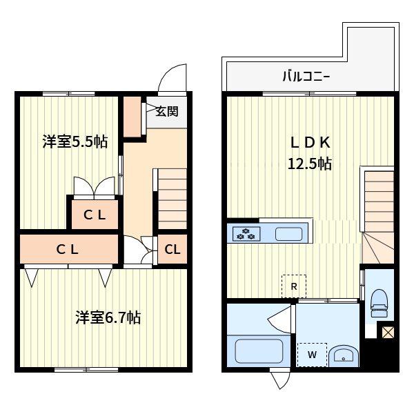ＪＲ京浜東北線 蕨駅 徒歩10分 2階建 築3年