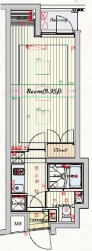 ビバリーホームズ町屋(1K/3階)の間取り写真