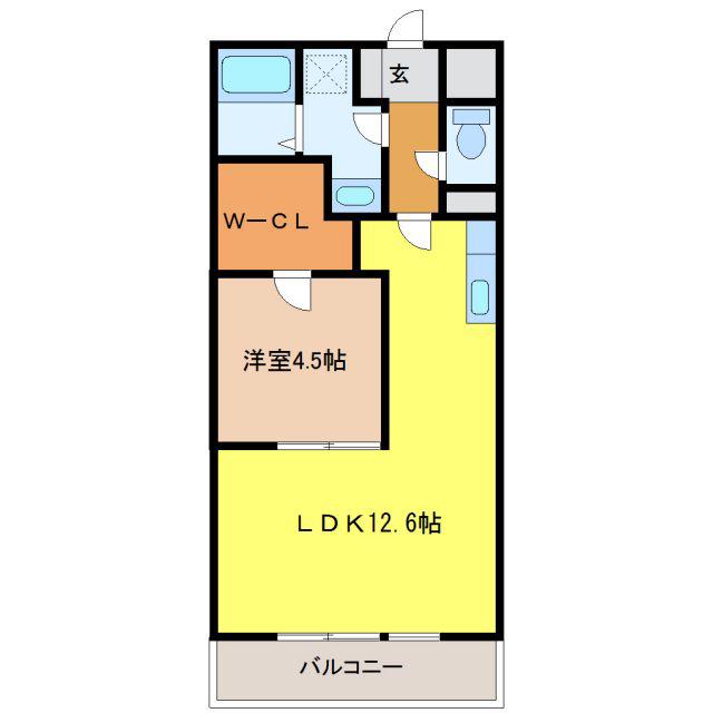 NATURAVITA(1LDK/3階)の間取り写真