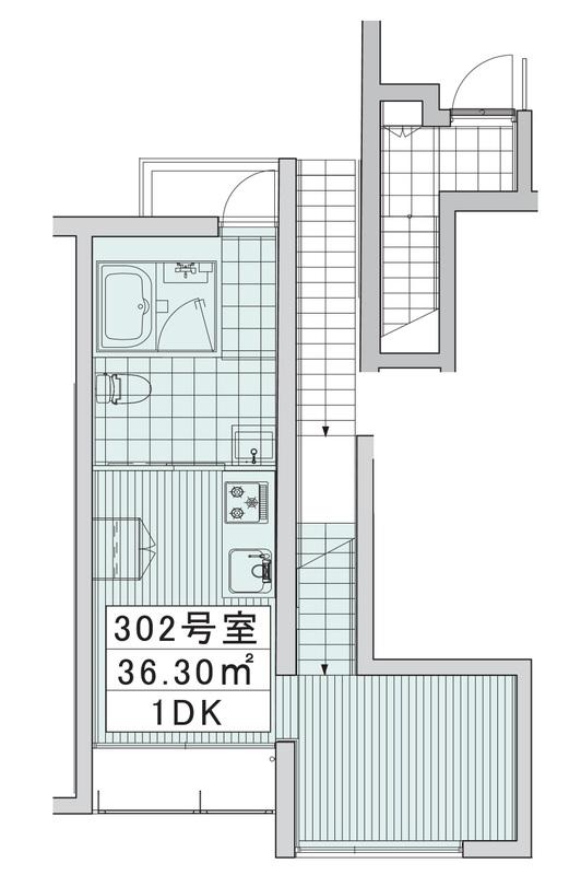 サウスERN VIEW IKEJIRI(1DK/3階)の間取り写真