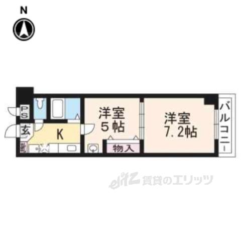 パルスピリア91(2K/2階)の間取り写真