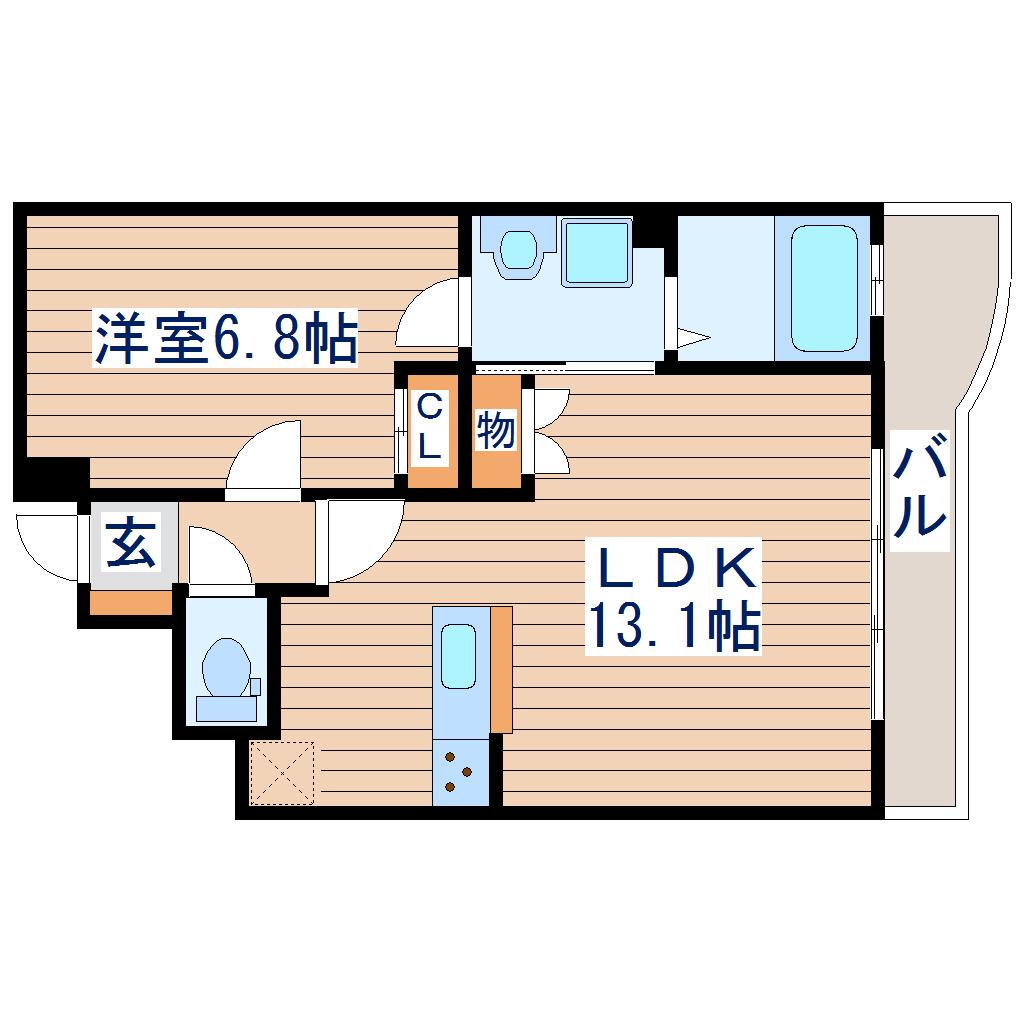 M`S CUBE(1LDK/3階)の間取り写真