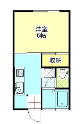コーポ鈴木(1K/2階)の間取り写真