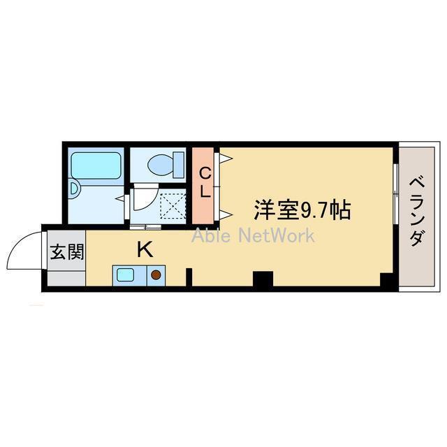 フィネスファンタジスタ(1K/2階)の間取り写真