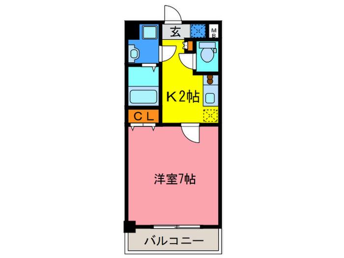 GROOVE川西多田(1K/5階)の間取り写真